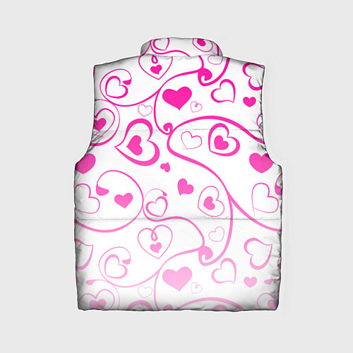 Женский жилет Узорные сердца / 3D-Светло-серый – фото 2
