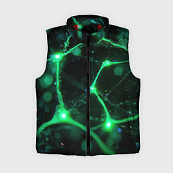 Женский жилет Зеленый нейроны, цвет: 3D-красный