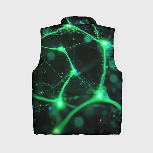 Женский жилет Зеленый нейроны / 3D-Красный – фото 2