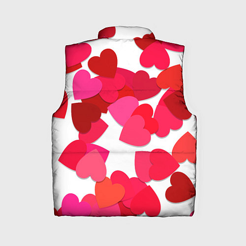 Женский жилет Сердца россыпь / 3D-Красный – фото 2
