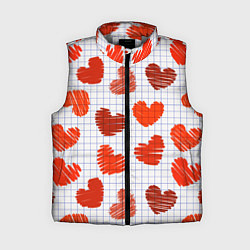 Женский жилет Сердца на бумаге