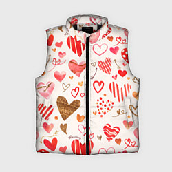 Женский жилет Любовный паттерн, цвет: 3D-черный