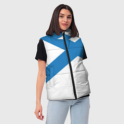 Женский жилет Военно-морской флот: Андреевский флаг, цвет: 3D-светло-серый — фото 2