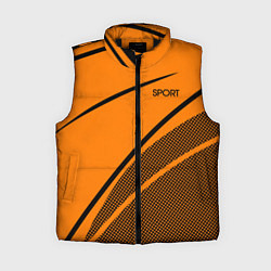 Женский жилет Sport оранжевый с чёрным точечный, цвет: 3D-черный