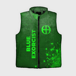 Женский жилет Blue Exorcist - green gradient вертикально, цвет: 3D-черный