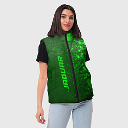 Женский жилет Jaguar - green gradient по-вертикали, цвет: 3D-черный — фото 2