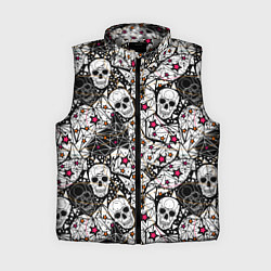 Женский жилет Черепа и красные звезды