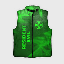 Женский жилет Resident Evil - green gradient вертикально