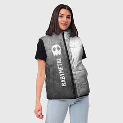 Женский жилет Babymetal - grey gradient по-вертикали, цвет: 3D-черный — фото 2