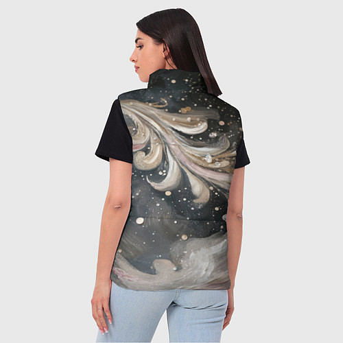 Женский жилет Бежевый объемный узор / 3D-Светло-серый – фото 4