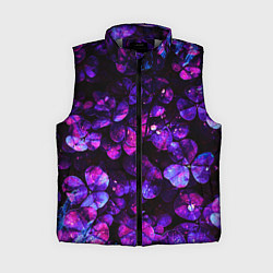 Женский жилет Флуоресцентные цветы, цвет: 3D-светло-серый