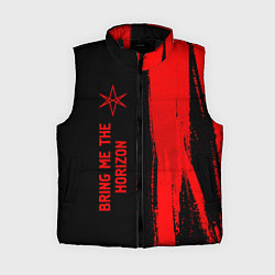 Женский жилет Bring Me the Horizon - red gradient по-вертикали, цвет: 3D-черный
