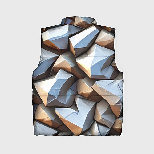 Женский жилет Каменно металлическая абстракция / 3D-Красный – фото 2