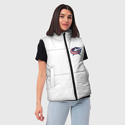 Женский жилет Columbus blue jackets - Sergey Bobrovsky, цвет: 3D-красный — фото 2