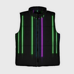 Женский жилет Neon stripes, цвет: 3D-черный