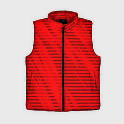 Женский жилет Красный полосатый, цвет: 3D-красный
