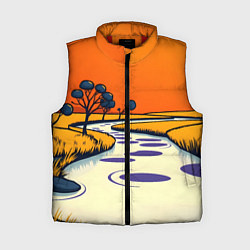 Женский жилет Арт с фантастическим пейзажем, цвет: 3D-красный
