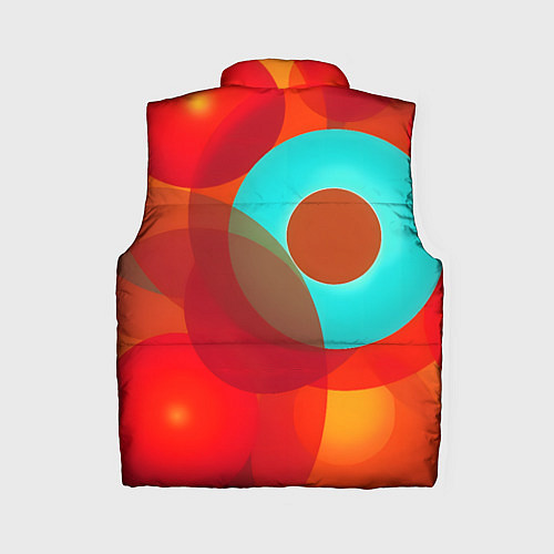 Женский жилет Оптическая абстракция с кругами / 3D-Красный – фото 2