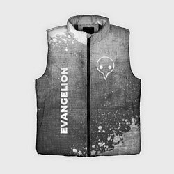 Женский жилет Evangelion - grey gradient вертикально, цвет: 3D-черный