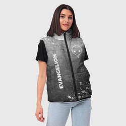 Женский жилет Evangelion - grey gradient вертикально, цвет: 3D-черный — фото 2