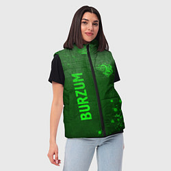Женский жилет Burzum - green gradient вертикально, цвет: 3D-черный — фото 2