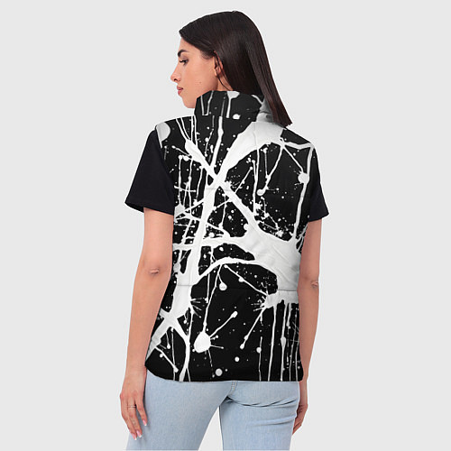 Женский жилет Брызги белой краски / 3D-Светло-серый – фото 4