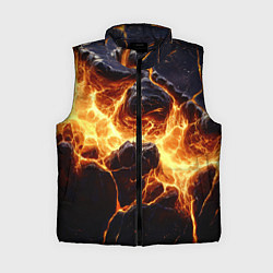 Женский жилет Золотая лава текстура, цвет: 3D-черный