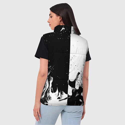 Женский жилет Nasa черно белый огонь / 3D-Светло-серый – фото 4