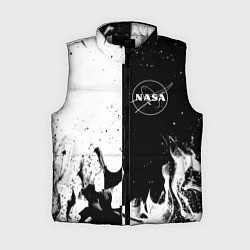 Женский жилет Nasa черно белый огонь