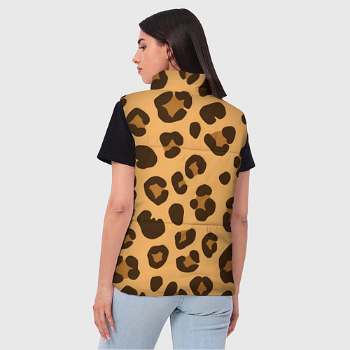 Женский жилет Коричневые пятна леопарда / 3D-Светло-серый – фото 4