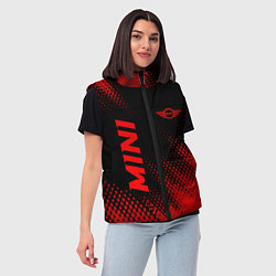 Женский жилет Mini - red gradient вертикально, цвет: 3D-черный — фото 2