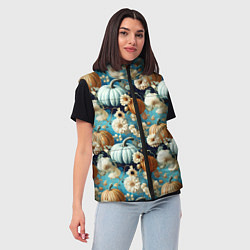 Женский жилет Маленькие тыковки, цвет: 3D-черный — фото 2