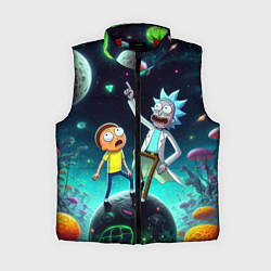 Женский жилет Рик и Морти на планете сказочных грибов, цвет: 3D-красный