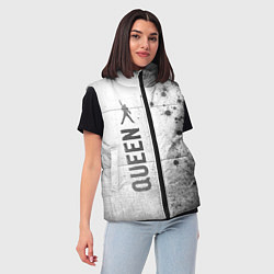Женский жилет Queen - white gradient по-вертикали, цвет: 3D-черный — фото 2