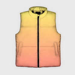 Женский жилет Градиент нежный жёлто-розовый