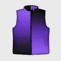 Женский жилет Чёрно-сиреневый градиент пополам, цвет: 3D-черный