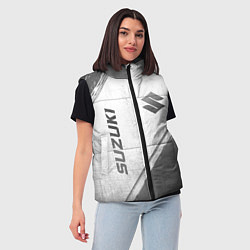 Женский жилет Suzuki - white gradient вертикально, цвет: 3D-черный — фото 2
