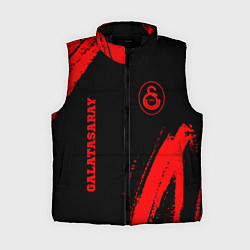 Женский жилет Galatasaray - red gradient вертикально, цвет: 3D-черный