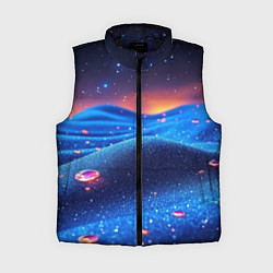 Женский жилет Синяя дюна - текстура, цвет: 3D-черный