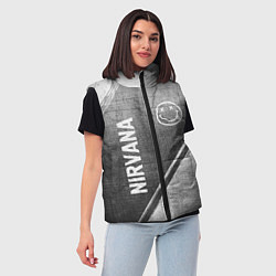 Женский жилет Nirvana - grey gradient вертикально, цвет: 3D-черный — фото 2