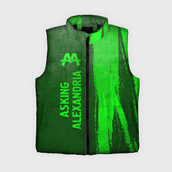 Женский жилет Asking Alexandria - green gradient по-вертикали, цвет: 3D-черный