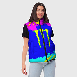 Женский жилет Monster energy краски цветные, цвет: 3D-черный — фото 2