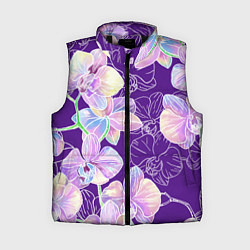 Женский жилет Японские акварельные орхидеи