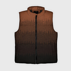 Женский жилет Чёрно-коричневый полосы от светлого к тёмному