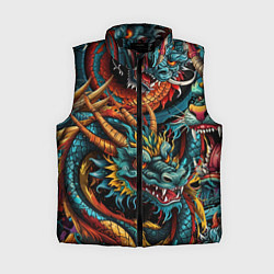 Женский жилет Татуировка дракона ирезуми, цвет: 3D-черный