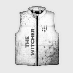 Женский жилет The Witcher - white gradient вертикально, цвет: 3D-черный