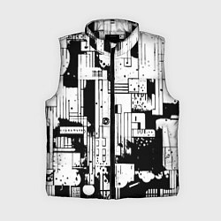 Женский жилет Чёрно-белый светлая абстракция