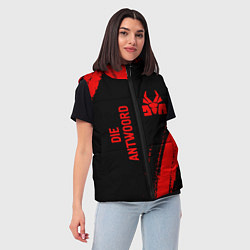 Женский жилет Die Antwoord - red gradient вертикально, цвет: 3D-черный — фото 2