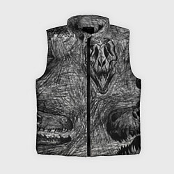 Женский жилет Черепа динозавров - эскиз