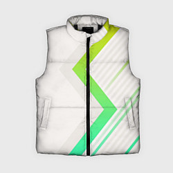 Женский жилет Color white line green
